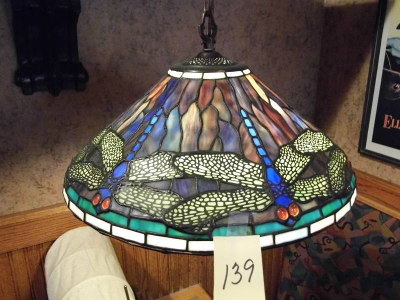 lot 139 image: Dragon Fly Hanging Lamp