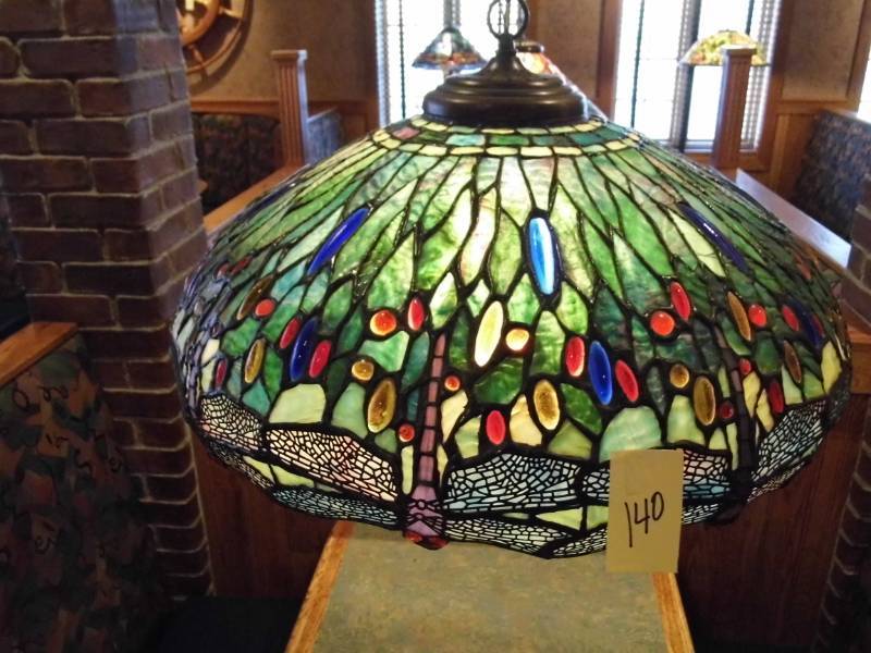 lot 140 image: Dragon Fly Hanging Lamp