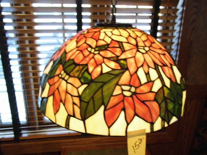 lot 152 image: Floral Hanging Lamp