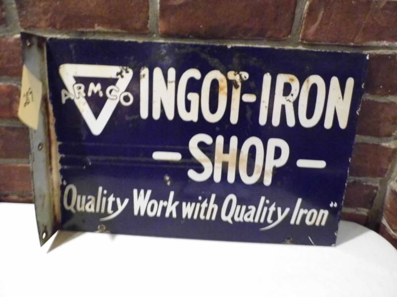 lot 289 image: Iron Ingot Shop Sign