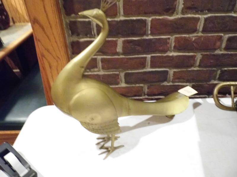 lot 307 image: Brass Peacock