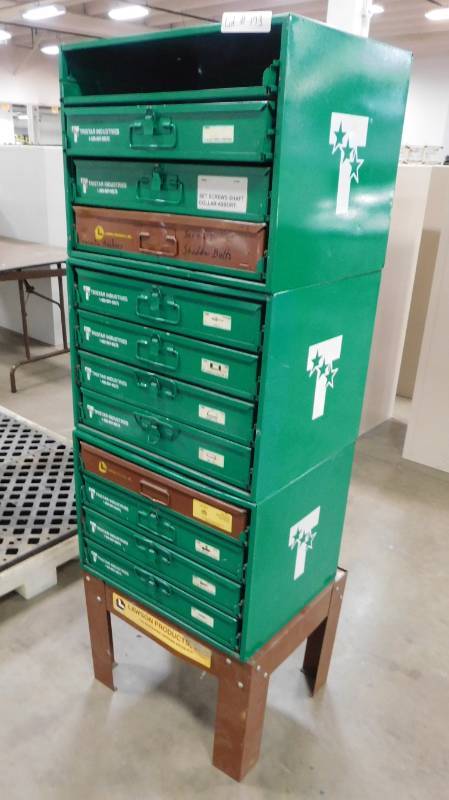 3 - Lawson Parts Bins with Stand