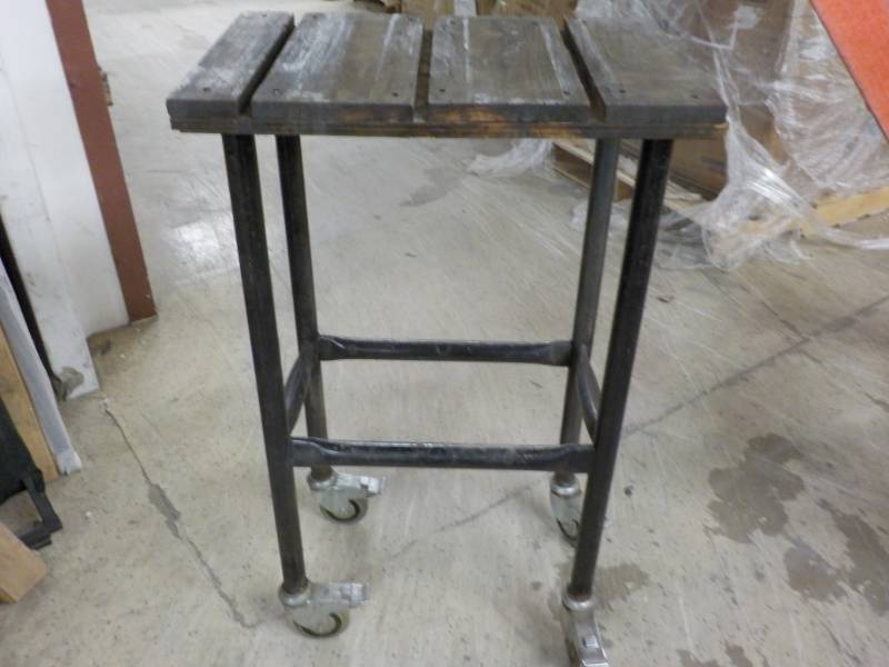 Cart with Wood Top 24 x 16 x 39 on ...