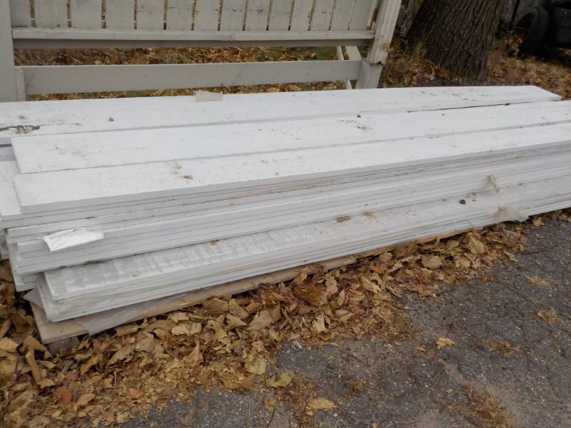 Pallet of White Siding 12 ft long...