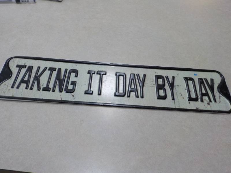 Taking It Day by Day Metal Sign 20 ...