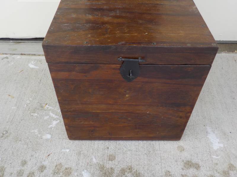 Wood Box with Iron Hardware 18 x 18...