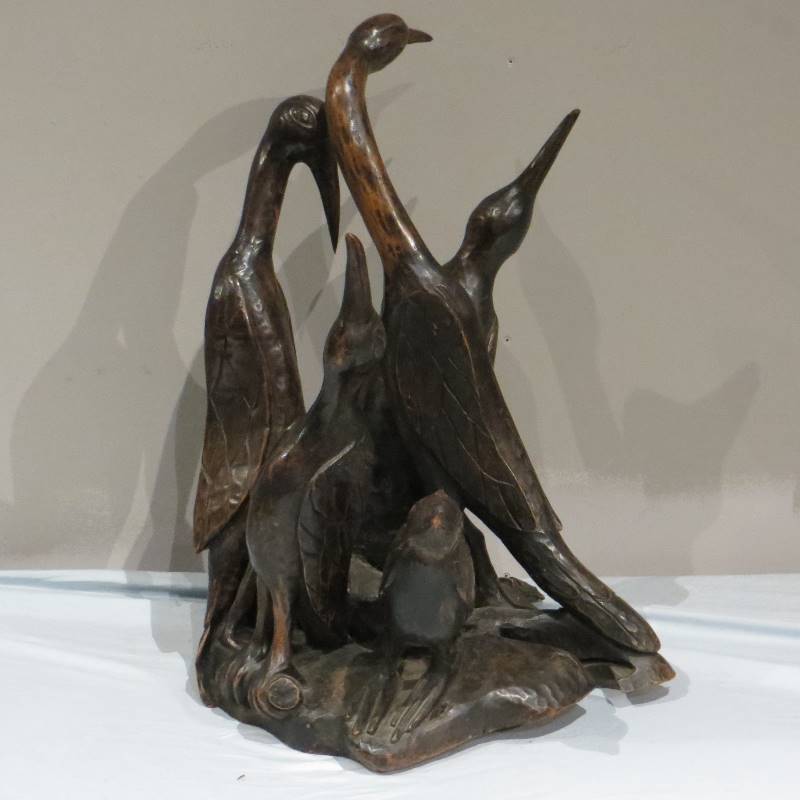 lot 7 image: Wooden Bird Statue