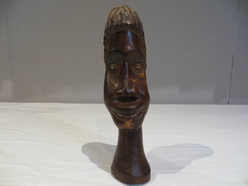 lot 39 image: Carved Wooden Head