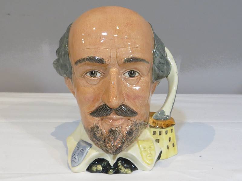 lot 81 image: Royal Doulton The Shakespearean Collection William Shakespeare Toby Mug