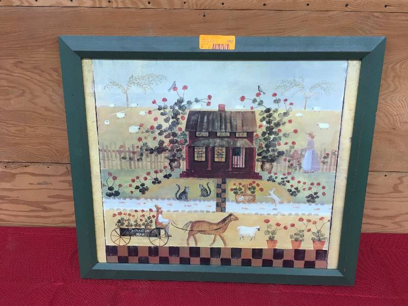 lot 242 image: The Heart Of America Portfolio By Carol J. Endres Painting W COA