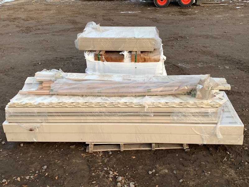 lot 6 image: (2) Pallets Of Unused Tan Vinyl Fencing