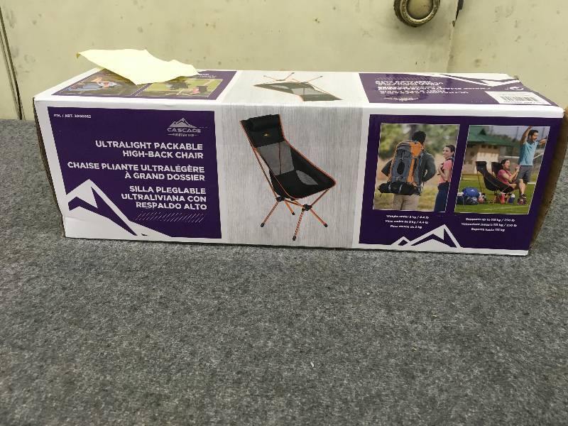 cascade ultralight packable high back chair