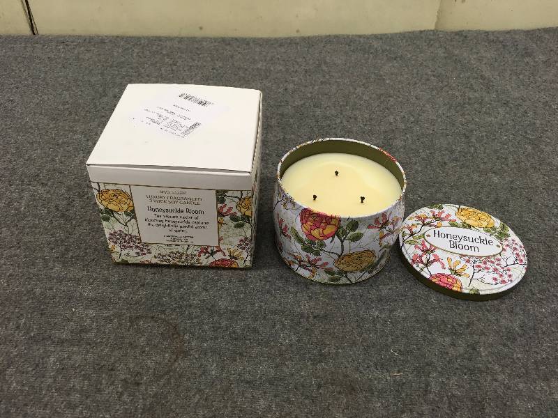 lot 525 image: Honeysuckle Bloom 21 Oz. Candle, Retail $12.99