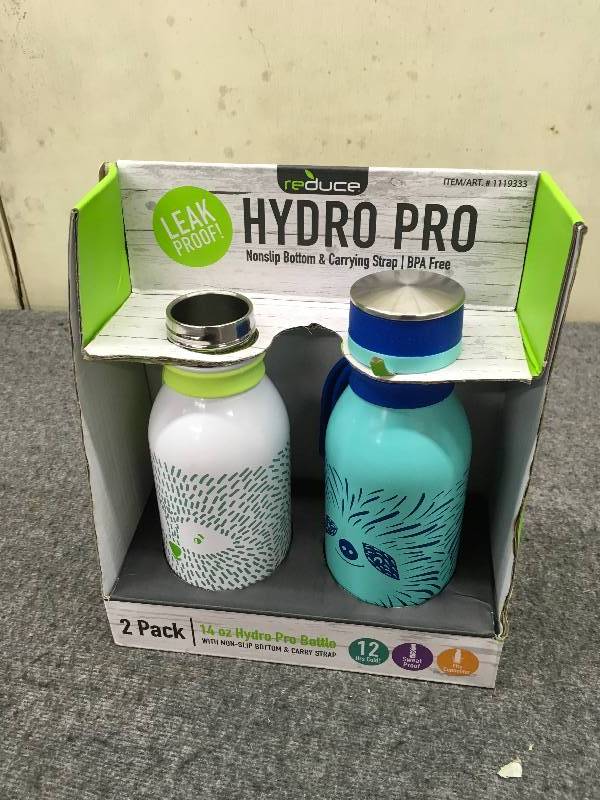 lot 532 image: Reduce Hydro Pro 2 Pack Water Bottles, Retail $9.97