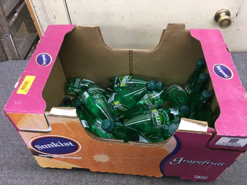 lot 534 image: Box Of Perrier Carbonated Mineral Water