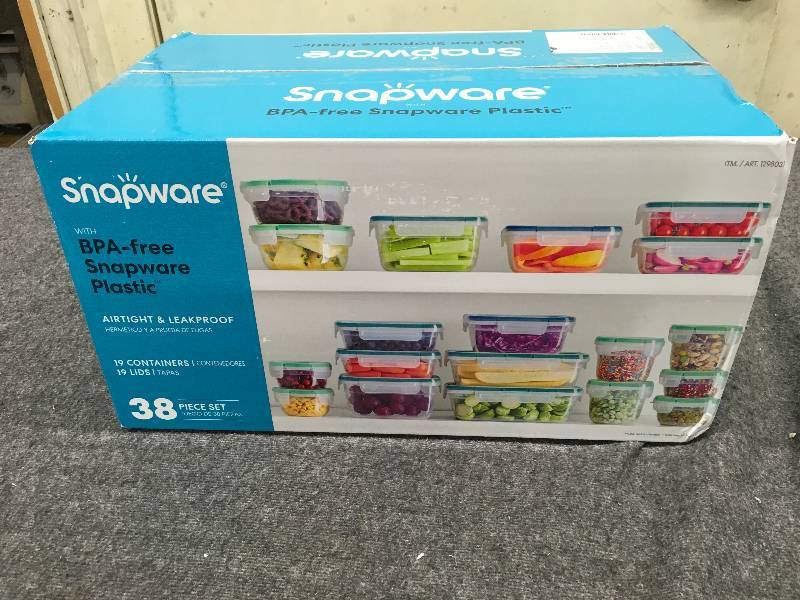 lot 567 image: Snapware 38 Pc. Container Set, Retail $24.99