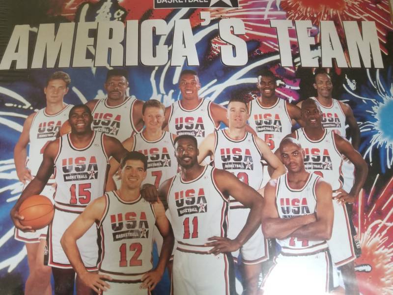 lot 14 image: 1991 Basketball Dream Team Poster