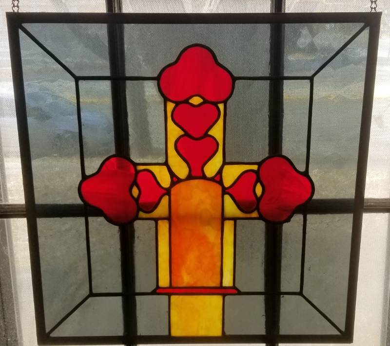 lot 31 image: Collection of Stained Glass Panels