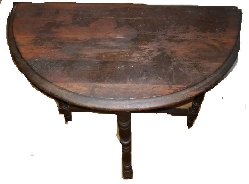 lot 30 image: Petite Half Round Table