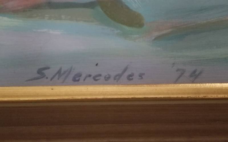 lot 34 image: Original Oil Painting of the Last Supper by S. Mercedes