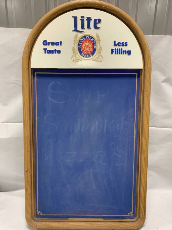 lot 70 image: Miller Lite Chalk Board