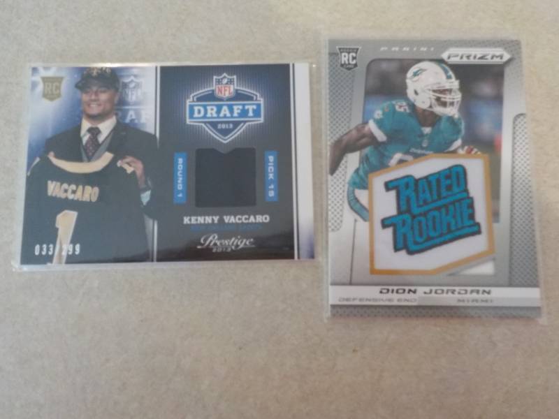 Dion Jordan and Kenny Vaccaro Cards...