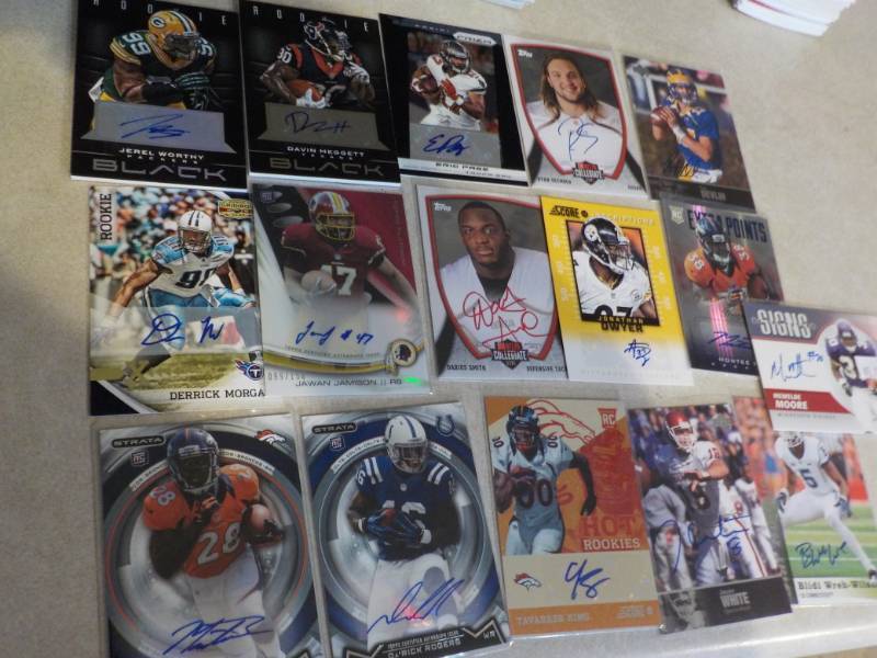 16 Autographed Football Cards...