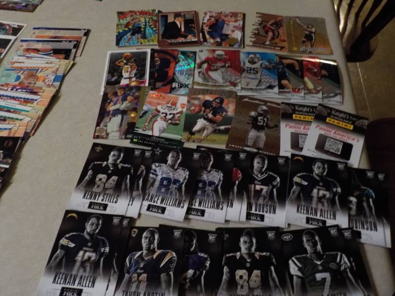 Box of Basketball and Football Card...