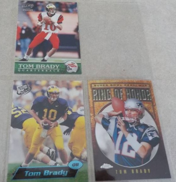 3 Tom Brady Cards...