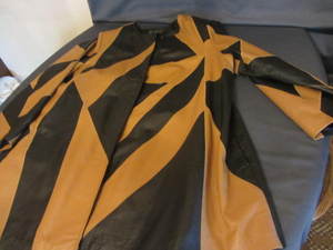 lot 59 image: Patchwork Leather Coat