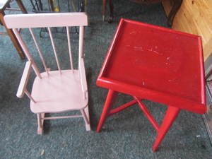 lot 68 image: Childs Table, Rocker