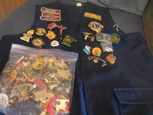 lot 104 image: Lions Vest, Pins, Buckle