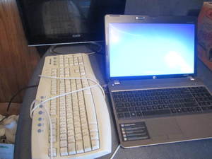 lot 202 image: HP ProBook, Monitor, Keyboard
