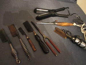 lot 221 image: Antique Hair Irons