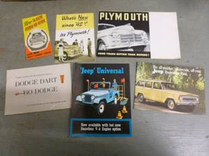lot 58 image: Vintage Car Brochures