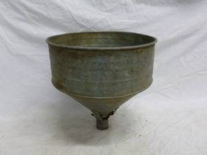 lot 99 image: Vintage Galvanized Steel Funnel