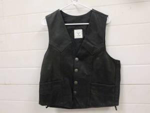 lot 186 image: Leather Biker Vest