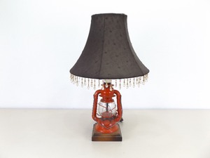 lot 20 image: Vintage Electrified Oil Lamp and Shade