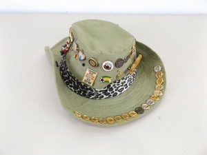 lot 64 image: Safari Hat Full of Travel, Award, etc. Pins
