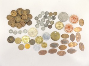 lot 68 image: Lot of Vintage Duluth, Minneapolis, etc. Bus Tokens, etc.