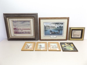 lot 87 image: Misc Wildlife etc. Wood Framed Art