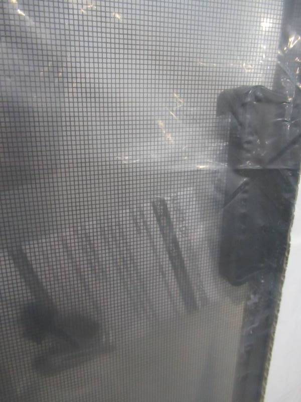lot 177 image: Unique Home Designs 30 in. x 80 in. Standard Gray Metal Sliding Patio Screen Door, 730392