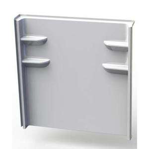 lot 254 image: Aquatic 60 in x 62 in Composite Back Shower Wall, TSBW602A-AW in White