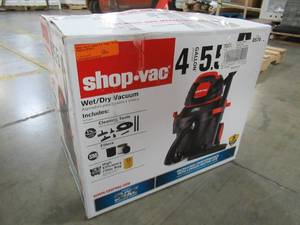 lot 259 image: Shop-Vac 4-Gallon 5.5-Peak-HP Shop Vacuum 5910411 - NEW IN BOX