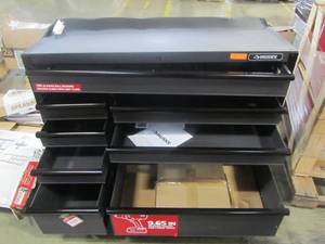 lot 341 image: Husky Industrial 52 in. W x 21.5 in. Tool Chest and Rolling Cabinet in Matte Black (BOTTOM PART ONLY)