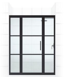 lot 407 image: Coastal Industries Gridscape Series Shower Door, Model GSFD4575. New in Box