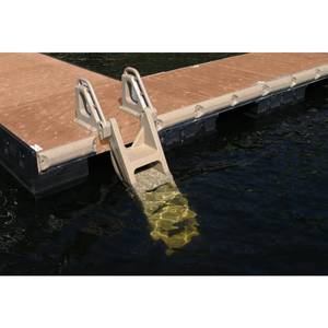 lot 412 image: Techstar 5 Step Wide Flip Up Polyethylene Dock Ladder Distributed by Tommy Docks, DL-5 - New In Box