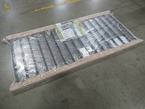 lot 406 image: RDI Satin Black 6 X 36  Aluminum Stair Panel Rail Kit with Square Balusters and Brackets, 73019287.