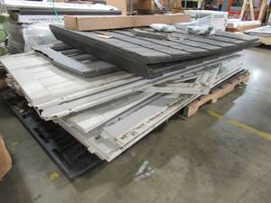 lot 416 image: Suncast (Common 7-ft x 4-ft Covington Gable Storage Shed BMS7425 - FOR PARTS ONLY