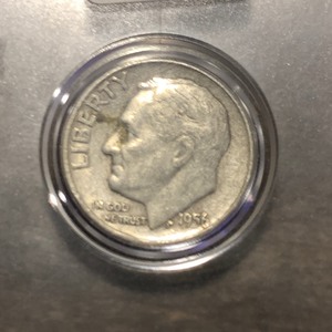 Lot Of (1) 1956-D Silver Dime, (1)...
